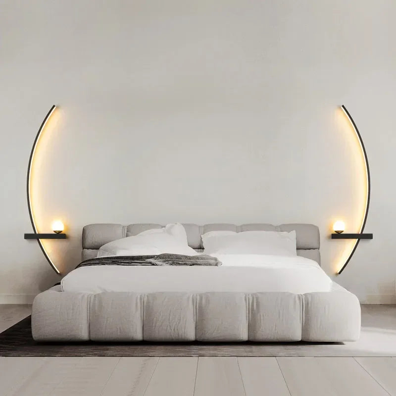 Nordic LED Wand Lampe Streifen Wandleuchte für Schlafzimmer Nachttisch Wohnzimmer Studie Treppe Home Decor Indoor Beleuchtung Leuchte Glanz