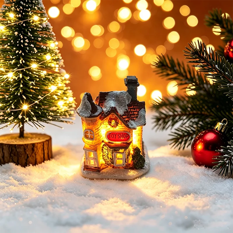 Weihnachten Haus Licht Dekorationen Für Home Ornamente Kinder Weihnachten Geschenk Neujahr 2026 Navidad Dekor Schlafzimmer Nacht Licht Mit Batterie