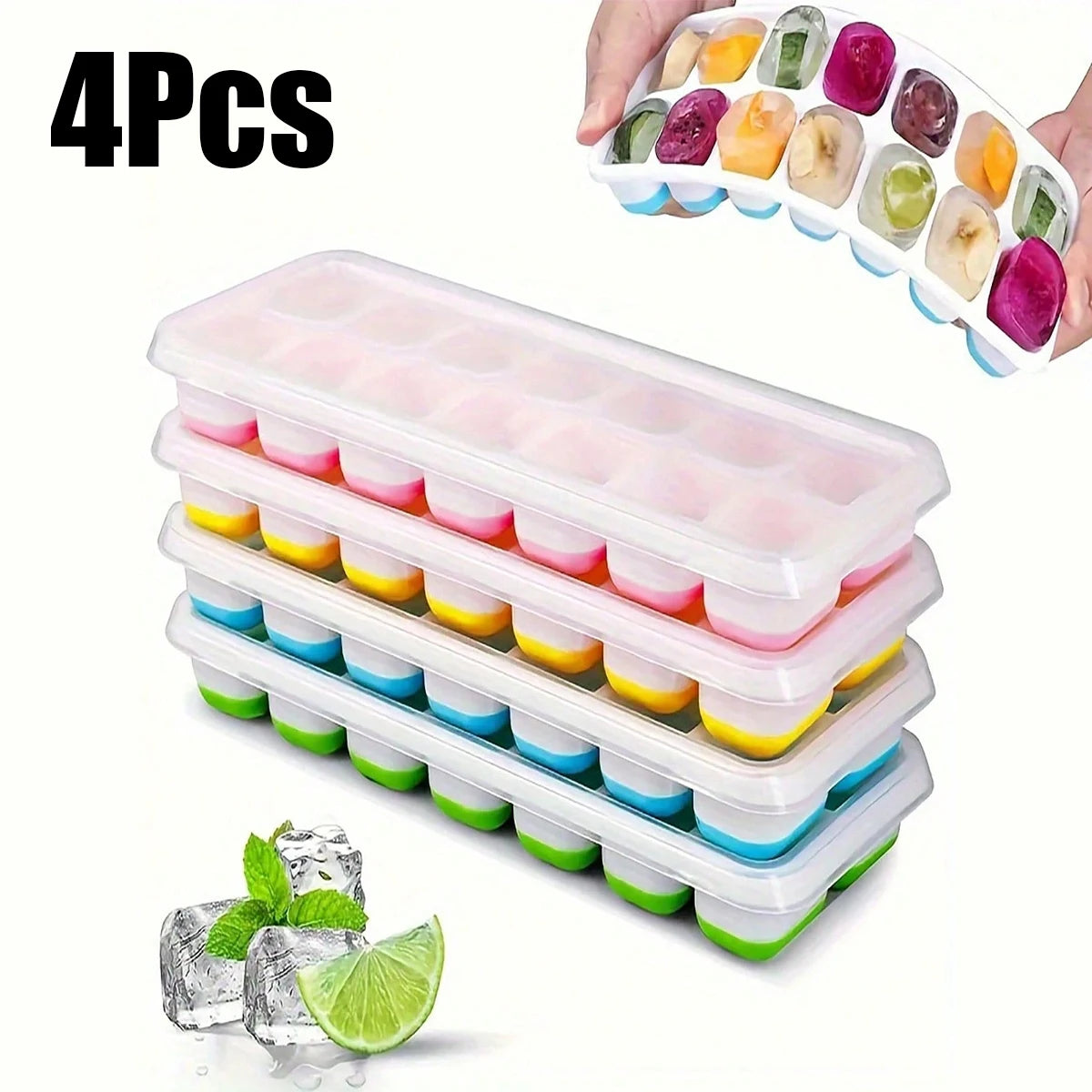 4er-Pack Eiswürfel-Form-Set