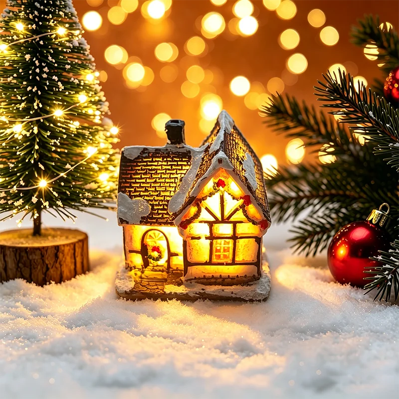 Weihnachten Haus Licht Dekorationen Für Home Ornamente Kinder Weihnachten Geschenk Neujahr 2026 Navidad Dekor Schlafzimmer Nacht Licht Mit Batterie