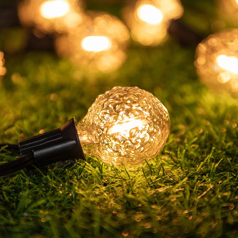 Vernetzbare Diamant Outdoor Lichter Girlande E12 220V G40 Wasserdichte Garten Outdoor Lichterketten Geburtstag Dekorative String Licht