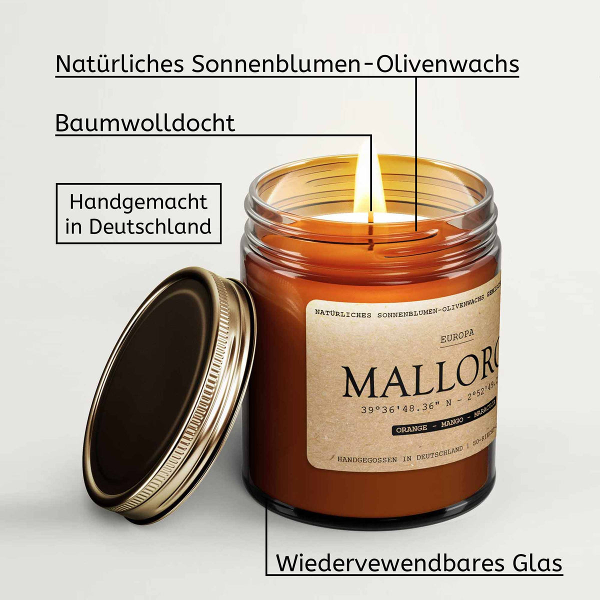 Schwedischer Apfelkuchen Kerze - Deliziös Edition - Apfel | Zitrone | Zimt