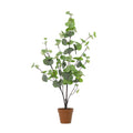 Künstlicher Eukalyptus grün 86cm dekorative Kunstpflanze für Wohnzimmer Büro Schlafzimmer Flur pflegefreie Wohnraum Deko moderne hohe Kunstpflanze
